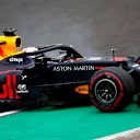 HUNGARORING, HUNGARY - AUGUST 02: Max Verstappen, Red Bull Racing RB15 spins during the Hungarian GP at Hungaroring on August 02, 2019 in Hungaroring, Hungary. (Photo by Andy Hone / LAT Images)