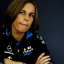 HUNGARORING, HUNGARY - AUGUST 02: Claire Williams, Deputy Team Principal, Williams Racing, in the team principals' Press Conference during the Hungarian GP at Hungaroring on August 02, 2019 in Hungaroring, Hungary. (Photo by Sam Bloxham / LAT Images)