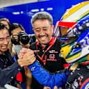 SUZUKA, JAPAN - OCTOBER 11: Takuma Sato of Japan with Masashi Yamamoto of Honda and Japan congratulates Naoki Yamamoto of Scuderia Toro Rosso and Japan during practice for the F1 Grand Prix of Japan at Suzuka Circuit on October 11, 2019 in Suzuka, Japan. (Photo by Peter Fox/Getty Images)