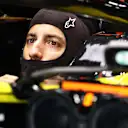 SUZUKA, JAPAN - OCTOBER 11: Daniel Ricciardo of Australia and Renault Sport F1 prepares to drive in the garage during practice for the F1 Grand Prix of Japan at Suzuka Circuit on October 11, 2019 in Suzuka, Japan. (Photo by Mark Thompson/Getty Images)