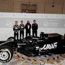 THE ROYAL AUTOMOBILE CLUB, UNITED KINGDOM - FEBRUARY 07: Kevin Magnussen, Haas F1 Team, Romain Grosjean, Haas F1 Team, William Storey, CEO Rich Energy and Guenther Steiner, Team Principal, Haas F1 during the Haas Livery Launch at The Royal Automobile Club on February 07, 2019 in The Royal Automobile Club, United Kingdom. (Photo by Joe Portlock / LAT Images)