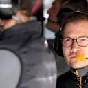 MEXICO CITY, MEXICO - OCTOBER 25: McLaren Team Principal Andreas Seidl looks on from the pitwall during practice for the F1 Grand Prix of Mexico at Autodromo Hermanos Rodriguez on October 25, 2019 in Mexico City, Mexico. (Photo by Charles Coates/Getty Images)