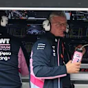 MEXICO CITY, MEXICO - OCTOBER 25: Otmar Szafnauer, Team Principal and Chief Executive Officer of Racing Point looks on from the pitwall during practice for the F1 Grand Prix of Mexico at Autodromo Hermanos Rodriguez on October 25, 2019 in Mexico City, Mexico. (Photo by Charles Coates/Getty Images)
