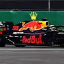 MEXICO CITY, MEXICO - OCTOBER 27: Max Verstappen of the Netherlands driving the (33) Aston Martin Red Bull Racing RB15 loses his right rear tyre to a puncture during the F1 Grand Prix of Mexico at Autodromo Hermanos Rodriguez on October 27, 2019 in Mexico City, Mexico. (Photo by Clive Mason/Getty Images)