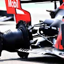 MEXICO CITY, MEXICO - OCTOBER 27: Max Verstappen of the Netherlands driving the (33) Aston Martin Red Bull Racing RB15 loses his right rear tyre to a puncture during the F1 Grand Prix of Mexico at Autodromo Hermanos Rodriguez on October 27, 2019 in Mexico City, Mexico. (Photo by Clive Mason/Getty Images)