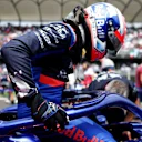 MEXICO CITY, MEXICO - OCTOBER 27: Daniil Kvyat of Russia and Scuderia Toro Rosso prepares to drive on the grid before the F1 Grand Prix of Mexico at Autodromo Hermanos Rodriguez on October 27, 2019 in Mexico City, Mexico. (Photo by Peter Fox/Getty Images)