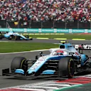 MEXICO CITY, MEXICO - OCTOBER 27: Robert Kubica of Poland driving the (88) Rokit Williams Racing FW42 Mercedes leads George Russell of Great Britain driving the (63) Rokit Williams Racing FW42 Mercedes on track during the F1 Grand Prix of Mexico at Autodromo Hermanos Rodriguez on October 27, 2019 in Mexico City, Mexico. (Photo by Mark Thompson/Getty Images)