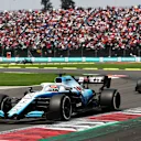 MEXICO CITY, MEXICO - OCTOBER 27: Robert Kubica of Poland driving the (88) Rokit Williams Racing FW42 Mercedes leads George Russell of Great Britain driving the (63) Rokit Williams Racing FW42 Mercedes on track during the F1 Grand Prix of Mexico at Autodromo Hermanos Rodriguez on October 27, 2019 in Mexico City, Mexico. (Photo by Mark Thompson/Getty Images)