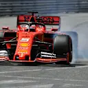 MONTE CARLO, MONACO - MAY 25: Sebastian Vettel, Ferrari SF90, locks-up during the Monaco GP at Monte Carlo on May 25, 2019 in Monte Carlo, Monaco. (Photo by Mark Sutton / Sutton Images)