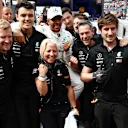 MONTE CARLO, MONACO - MAY 25: Lewis Hamilton, Mercedes AMG F1, celebrates pole postion during the Monaco GP at Monte Carlo on May 25, 2019 in Monte Carlo, Monaco. (Photo by Andy Hone / LAT Images)
