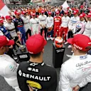 MONTE CARLO, MONACO - MAY 26: The drivers lead a tribute to the late Niki Lauda during the Monaco GP at Monte Carlo on May 26, 2019 in Monte Carlo, Monaco. (Photo by Glenn Dunbar / LAT Images)
