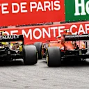 MONTE CARLO, MONACO - MAY 26: Charles Leclerc, Ferrari SF90, battles with Nico Hulkenberg, Renault R.S. 19 during the Monaco GP at Monte Carlo on May 26, 2019 in Monte Carlo, Monaco. (Photo by Jerry Andre / Sutton Images)