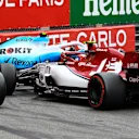 MONTE CARLO, MONACO - MAY 26: Robert Kubica, Williams FW42, spins after contact and blocks the track ahead of Antonio Giovinazzi, Alfa Romeo Racing C38, and Charles Leclerc, Ferrari SF90 during the Monaco GP at Monte Carlo on May 26, 2019 in Monte Carlo, Monaco. (Photo by Jerry Andre / Sutton Images)