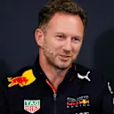 MONTE CARLO, MONACO - MAY 23: Christian Horner, Team Principal, Red Bull Racing, in the team principals Press Conference during the Monaco GP at Monte Carlo on May 23, 2019 in Monte Carlo, Monaco. (Photo by Zak Mauger / LAT Images)