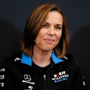 MONTE CARLO, MONACO - MAY 23: Claire Williams, Deputy Team Principal, Williams Racing, in the team principals Press Conference during the Monaco GP at Monte Carlo on May 23, 2019 in Monte Carlo, Monaco. (Photo by Zak Mauger / LAT Images)