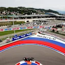 SOCHI, RUSSIA - SEPTEMBER 27: Romain Grosjean of France driving the (8) Haas F1 Team VF-19 Ferrari on track during practice for the F1 Grand Prix of Russia at Sochi Autodrom on September 27, 2019 in Sochi, Russia. (Photo by Charles Coates/Getty Images)