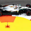 SOCHI, RUSSIA - SEPTEMBER 27: Lewis Hamilton of Great Britain driving the (44) Mercedes AMG Petronas F1 Team Mercedes W10 on track during practice for the F1 Grand Prix of Russia at Sochi Autodrom on September 27, 2019 in Sochi, Russia. (Photo by Mark Thompson/Getty Images)