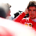 SOCHI, RUSSIA - SEPTEMBER 29: Charles Leclerc of Monaco and Ferrari prepares to drive on the grid before the F1 Grand Prix of Russia at Sochi Autodrom on September 29, 2019 in Sochi, Russia. (Photo by Mark Thompson/Getty Images)