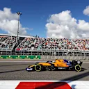 SOCHI, RUSSIA - SEPTEMBER 29: Lando Norris of Great Britain driving the (4) McLaren F1 Team MCL34 Renault on track during the F1 Grand Prix of Russia at Sochi Autodrom on September 29, 2019 in Sochi, Russia. (Photo by Mark Thompson/Getty Images)