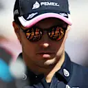 SOCHI, RUSSIA - SEPTEMBER 29: Sergio Perez of Mexico and Racing Point, looks on, on the drivers parade before the F1 Grand Prix of Russia at Sochi Autodrom on September 29, 2019 in Sochi, Russia. (Photo by Mark Thompson/Getty Images)