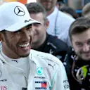 SOCHI, RUSSIA - SEPTEMBER 29: Race winner Lewis Hamilton of Great Britain and Mercedes GP celebrates in parc ferme during the F1 Grand Prix of Russia at Sochi Autodrom on September 29, 2019 in Sochi, Russia. (Photo by Charles Coates/Getty Images)