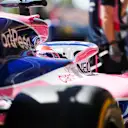 CIRCUIT DE BARCELONA-CATALUNYA, SPAIN - MAY 10: Sergio Perez, Racing Point RP19, makes a stop during practice during the Spanish GP at Circuit de Barcelona-Catalunya on May 10, 2019 in Circuit de Barcelona-Catalunya, Spain. (Photo by Zak Mauger / LAT Images)