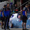 CIRCUIT DE BARCELONA-CATALUNYA, SPAIN - MAY 11: Alexander Albon, Toro Rosso STR14, in the pit lane during the Spanish GP at Circuit de Barcelona-Catalunya on May 11, 2019 in Circuit de Barcelona-Catalunya, Spain. (Photo by Jerry Andre / Sutton Images)