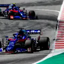 CIRCUIT DE BARCELONA-CATALUNYA, SPAIN - MAY 12: Daniil Kvyat, Toro Rosso STR14 leads Alexander Albon, Toro Rosso STR14 during the Spanish GP at Circuit de Barcelona-Catalunya on May 12, 2019 in Circuit de Barcelona-Catalunya, Spain. (Photo by Glenn Dunbar / LAT Images)