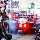 CIRCUIT DE BARCELONA-CATALUNYA, SPAIN - MAY 12: Sergio Perez, Racing Point RP19 pit stop with wheel spin during the Spanish GP at Circuit de Barcelona-Catalunya on May 12, 2019 in Circuit de Barcelona-Catalunya, Spain. (Photo by Steven Tee / LAT Images)