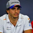 CIRCUIT DE BARCELONA-CATALUNYA, SPAIN - MAY 09: Carlos Sainz Jr, McLaren in Press Conference during the Spanish GP at Circuit de Barcelona-Catalunya on May 09, 2019 in Circuit de Barcelona-Catalunya, Spain. (Photo by Mark Sutton / Sutton Images)