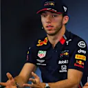 CIRCUIT DE BARCELONA-CATALUNYA, SPAIN - MAY 09: Pierre Gasly, Red Bull Racing and Valtteri Bottas, Mercedes AMG F1 in Press Conference during the Spanish GP at Circuit de Barcelona-Catalunya on May 09, 2019 in Circuit de Barcelona-Catalunya, Spain. (Photo by Mark Sutton / Sutton Images)