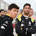 BAHRAIN INTERNATIONAL CIRCUIT, BAHRAIN - APRIL 02: Daniel Ricciardo, Renault, watches from the pit wall with Jack Aitken, Renault R.S. 19 during the Bahrain April testing at Bahrain International Circuit on April 02, 2019 in Bahrain International Circuit, Bahrain. (Photo by Mark Sutton / Sutton Images)