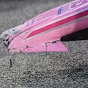 BAHRAIN INTERNATIONAL CIRCUIT, BAHRAIN - APRIL 02: Damage to Lance Stroll, Racing Point RP19 during the Bahrain April testing at Bahrain International Circuit on April 02, 2019 in Bahrain International Circuit, Bahrain. (Photo by Jerry Andre / Sutton Images)