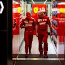 BAHRAIN INTERNATIONAL CIRCUIT, BAHRAIN - APRIL 02: Mick Schumacher, Ferrari, leaves the garage during the Bahrain April testing at Bahrain International Circuit on April 02, 2019 in Bahrain International Circuit, Bahrain. (Photo by Joe Portlock / LAT Images)