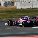 CIRCUIT DE BARCELONA-CATALUNYA, SPAIN - FEBRUARY 21: Lance Stroll, SportPesa Racing Point F1 Team RP19 spins during the Barcelona February testing at Circuit de Barcelona-Catalunya on February 21, 2019 in Circuit de Barcelona-Catalunya, Spain. (Photo by Mark Sutton / Sutton Images)