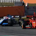 CIRCUIT DE BARCELONA-CATALUNYA, SPAIN - FEBRUARY 21: Charles Leclerc, Ferrari SF90 and Robert Kubica, Williams FW42 during the Barcelona February testing at Circuit de Barcelona-Catalunya on February 21, 2019 in Circuit de Barcelona-Catalunya, Spain. (Photo by Mark Sutton / Sutton Images)