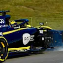 CIRCUIT DE BARCELONA-CATALUNYA, SPAIN - FEBRUARY 18: Nico Hulkenberg, Renault Sport F1 Team R.S. 19 spins during the Pre-season Test at Circuit de Barcelona-Catalunya on February 18, 2019 in Circuit de Barcelona-Catalunya, Spain. (Photo by Jerry Andre)