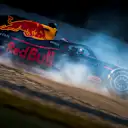 CIRCUIT DE BARCELONA-CATALUNYA, SPAIN - FEBRUARY 19: Max Verstappen, Red Bull Racing RB15, spins into the gravel during the Barcelona February testing at Circuit de Barcelona-Catalunya on February 19, 2019 in Circuit de Barcelona-Catalunya, Spain. (Photo by LAT Images)