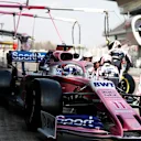 CIRCUIT DE BARCELONA-CATALUNYA, SPAIN - MARCH 01: Sergio Perez, SportPesa Racing Point F1 Team RP19 pit stop during the Barcelona February testing II at Circuit de Barcelona-Catalunya on March 01, 2019 in Circuit de Barcelona-Catalunya, Spain. (Photo by Glenn Dunbar / LAT Images)