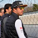 CIRCUIT DE BARCELONA-CATALUNYA, SPAIN - FEBRUARY 26: Fernando Alonso watches the action trackside during the Barcelona February testing II at Circuit de Barcelona-Catalunya on February 26, 2019 in Circuit de Barcelona-Catalunya, Spain.