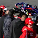 CIRCUIT DE BARCELONA-CATALUNYA, SPAIN - FEBRUARY 27: Daniil Kvyat, Scuderia Toro Rosso STR14 and fans during the Barcelona February testing II at Circuit de Barcelona-Catalunya on February 27, 2019 in Circuit de Barcelona-Catalunya, Spain. (Photo by Steven Tee / LAT Images)