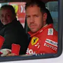 CIRCUIT DE BARCELONA-CATALUNYA, SPAIN - FEBRUARY 27: Sebastian Vettel, Ferrari after stopping on track during the Barcelona February testing II at Circuit de Barcelona-Catalunya on February 27, 2019 in Circuit de Barcelona-Catalunya, Spain. (Photo by Jerry Andre / Sutton Images)