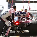 CIRCUIT DE BARCELONA-CATALUNYA, SPAIN - FEBRUARY 27: Sergio Perez, SportPesa Racing Point F1 Team RP19 pit stop during the Barcelona February testing II at Circuit de Barcelona-Catalunya on February 27, 2019 in Circuit de Barcelona-Catalunya, Spain. (Photo by Glenn Dunbar / LAT Images)