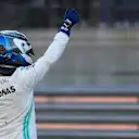 AUSTIN, TEXAS - NOVEMBER 02: Pole position qualifier Valtteri Bottas of Finland and Mercedes GP celebrates in parc ferme during qualifying for the F1 Grand Prix of USA at Circuit of The Americas on November 02, 2019 in Austin, Texas. (Photo by Mark Thompson/Getty Images)