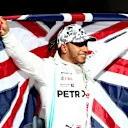 AUSTIN, TEXAS - NOVEMBER 03: 2019 Formula One World Drivers Champion Lewis Hamilton of Great Britain and Mercedes GP celebrates in parc ferme during the F1 Grand Prix of USA at Circuit of The Americas on November 03, 2019 in Austin, Texas. (Photo by Mark Thompson/Getty Images)