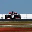 NORTHAMPTON, ENGLAND - AUGUST 07: Romain Grosjean of France driving the (8) Haas F1 Team VF-20 Ferrari drives on track during practice for the F1 70th Anniversary Grand Prix at Silverstone on August 07, 2020 in Northampton, England. (Photo by Rudy Carezzevoli/Getty Images)