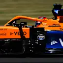 NORTHAMPTON, ENGLAND - AUGUST 07: Carlos Sainz of Spain driving the (55) McLaren F1 Team MCL35 Renault drives on track during practice for the F1 70th Anniversary Grand Prix at Silverstone on August 07, 2020 in Northampton, England. (Photo by Rudy Carezzevoli/Getty Images)