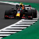 NORTHAMPTON, ENGLAND - AUGUST 07: Alexander Albon of Thailand driving the (23) Aston Martin Red Bull Racing RB16 on track during practice for the F1 70th Anniversary Grand Prix at Silverstone on August 07, 2020 in Northampton, England. (Photo by Rudy Carezzevoli/Getty Images)