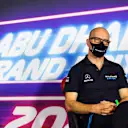 ABU DHABI, UNITED ARAB EMIRATES - DECEMBER 11: Williams Acting Team Principal Simon Roberts talks in the Team Principals Press Conference during practice ahead of the F1 Grand Prix of Abu Dhabi at Yas Marina Circuit on December 11, 2020 in Abu Dhabi, United Arab Emirates. (Photo by Antonin Vincent - Pool/Getty Images)