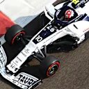 ABU DHABI, UNITED ARAB EMIRATES - DECEMBER 12: Pierre Gasly of France driving the (10) Scuderia AlphaTauri AT01 Honda during final practice ahead of the F1 Grand Prix of Abu Dhabi at Yas Marina Circuit on December 12, 2020 in Abu Dhabi, United Arab Emirates. (Photo by Mark Thompson/Getty Images)